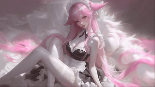 白丝粉毛女仆