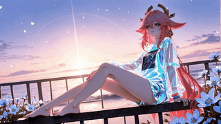 海滨落日神子