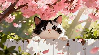 花下的猫咪