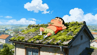 屋顶上的小新