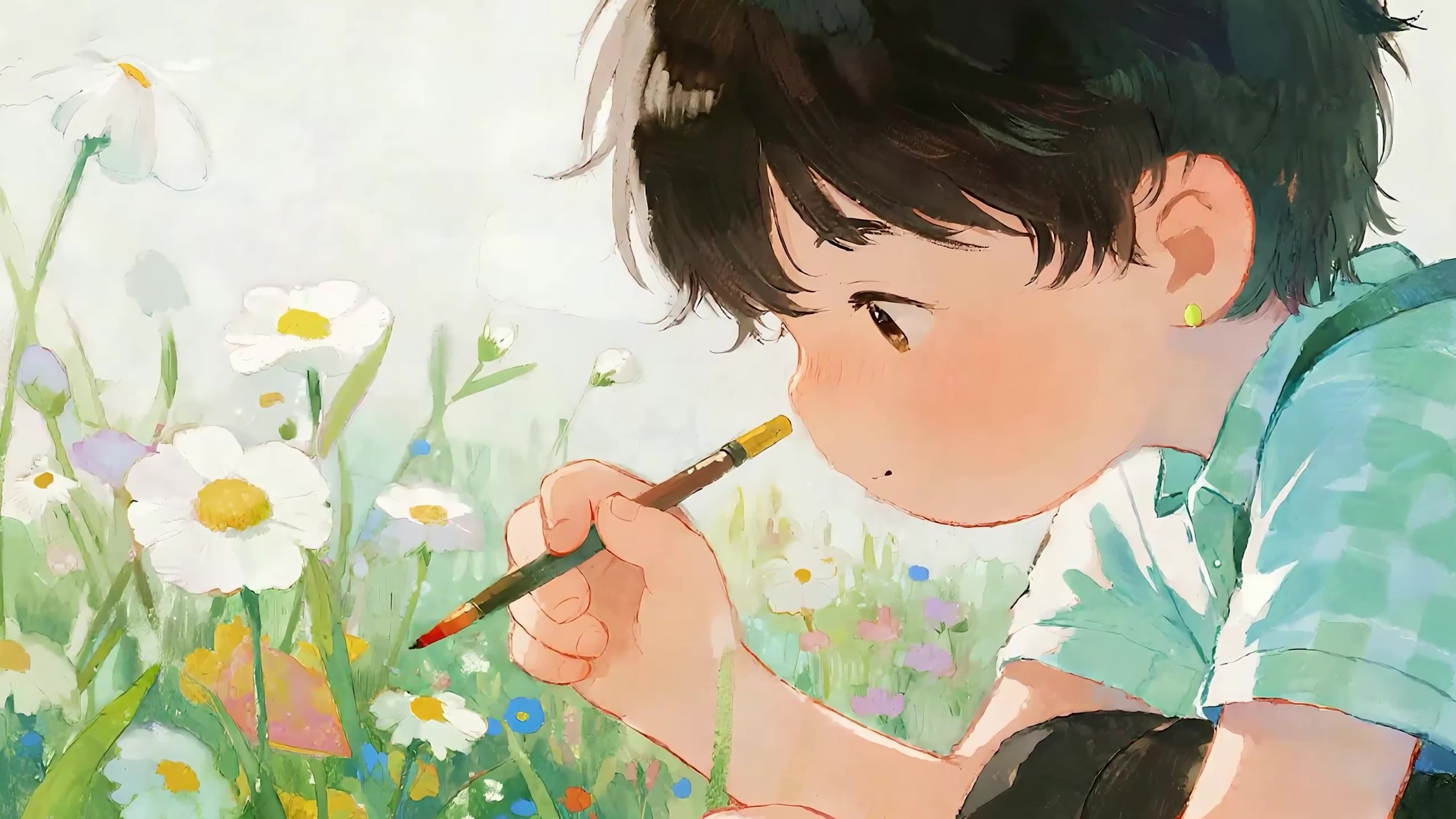 画画男孩