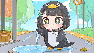 雨天企鹅崽