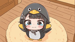 委屈求抱企鹅崽