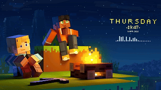 【Minecraft】 | 篝火旁：夜晚放松 4K HDR 可定制壁纸