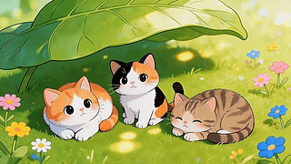 享受春光猫咪
