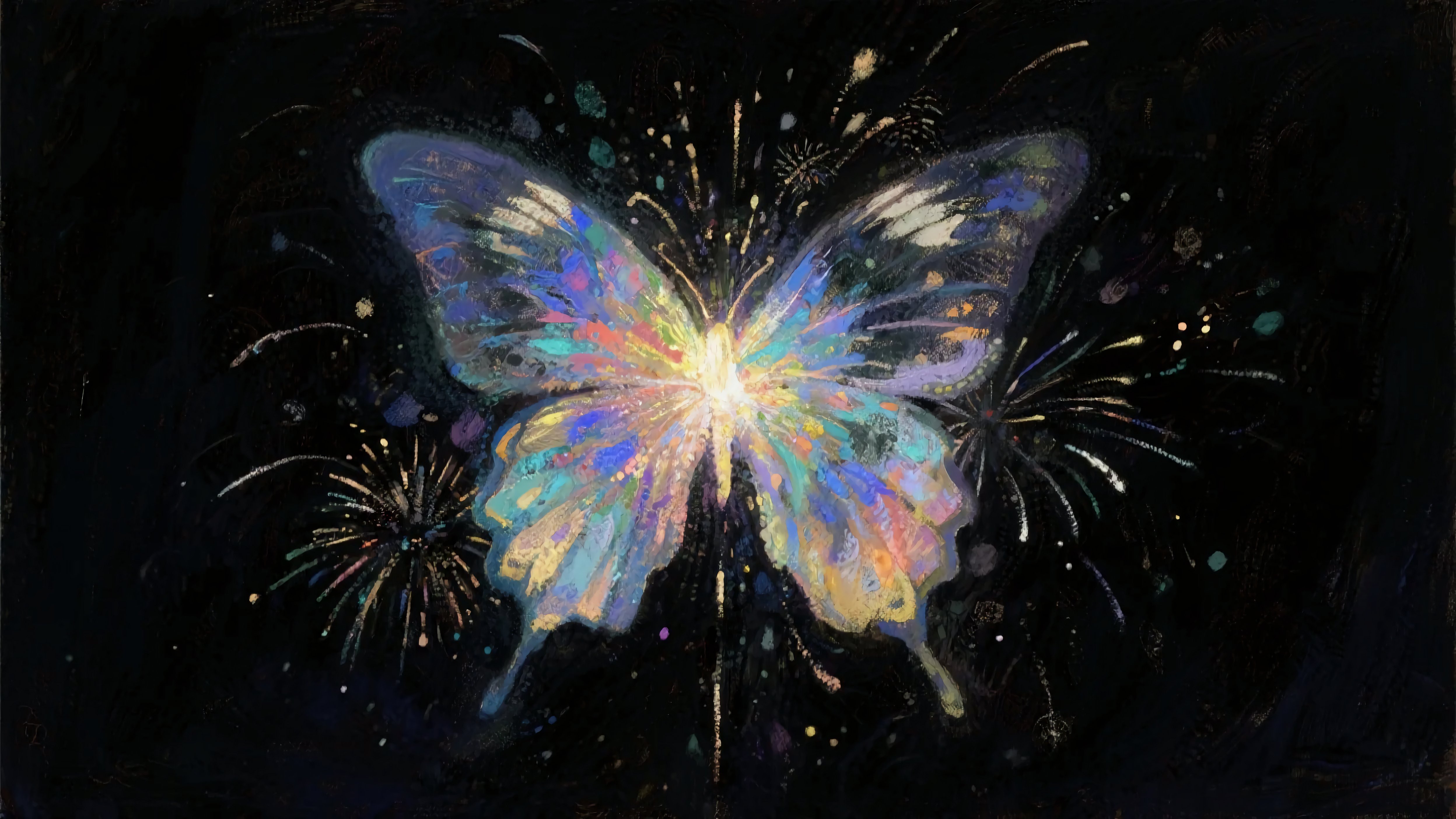 唯美的烟花蝴蝶