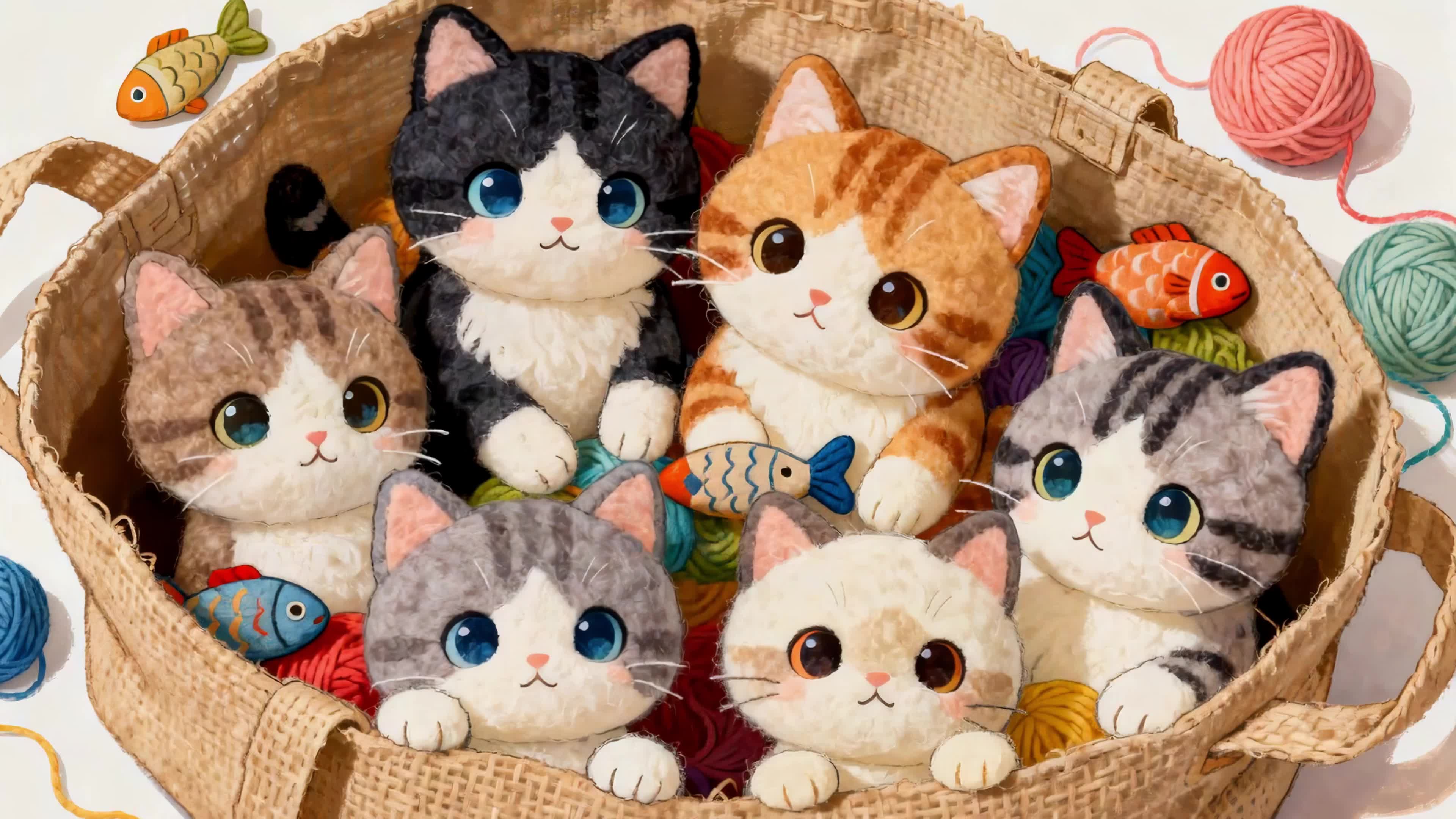 可爱的猫咪们
