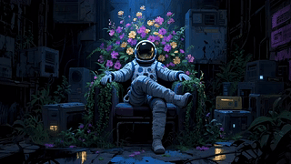 鲜花宇航员