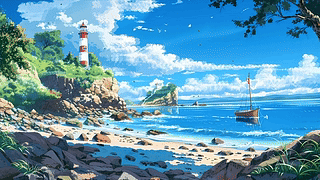 海景树木电塔