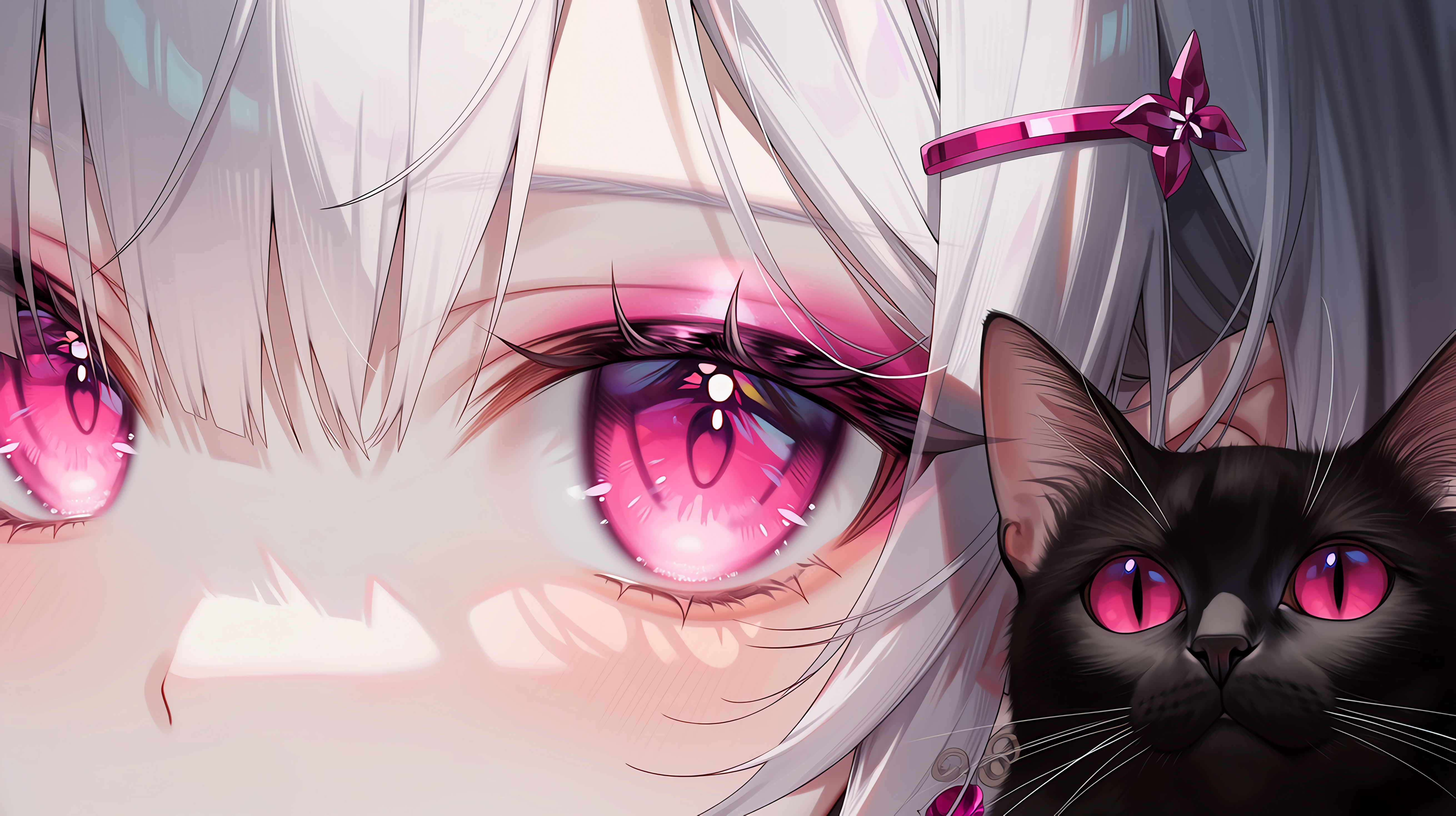 少女和黑猫
