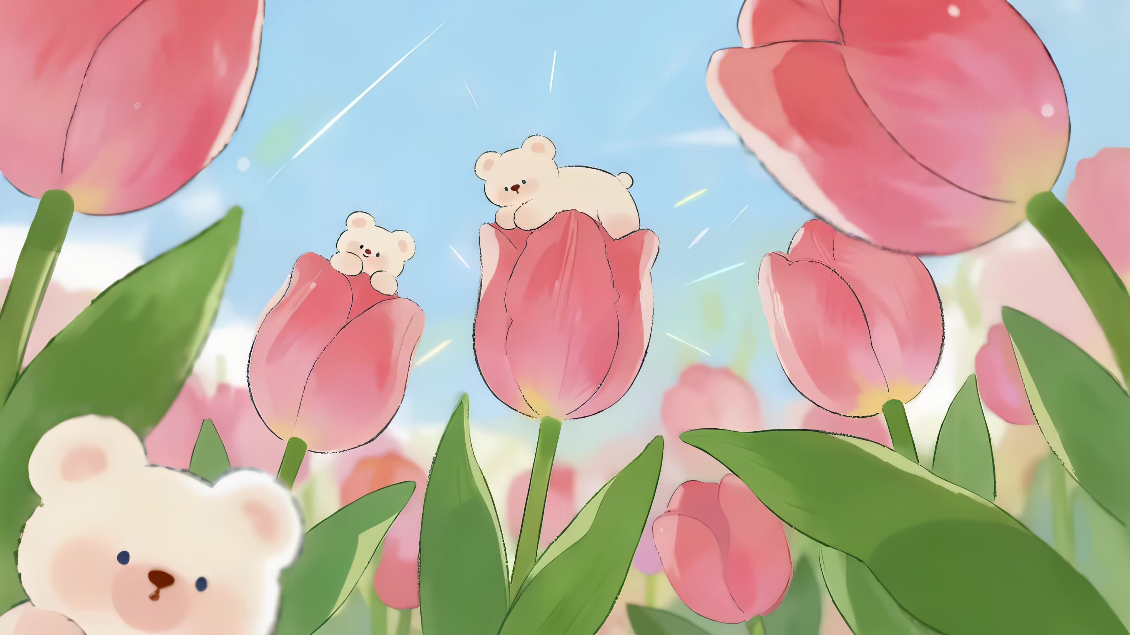 清新护眼花丛
