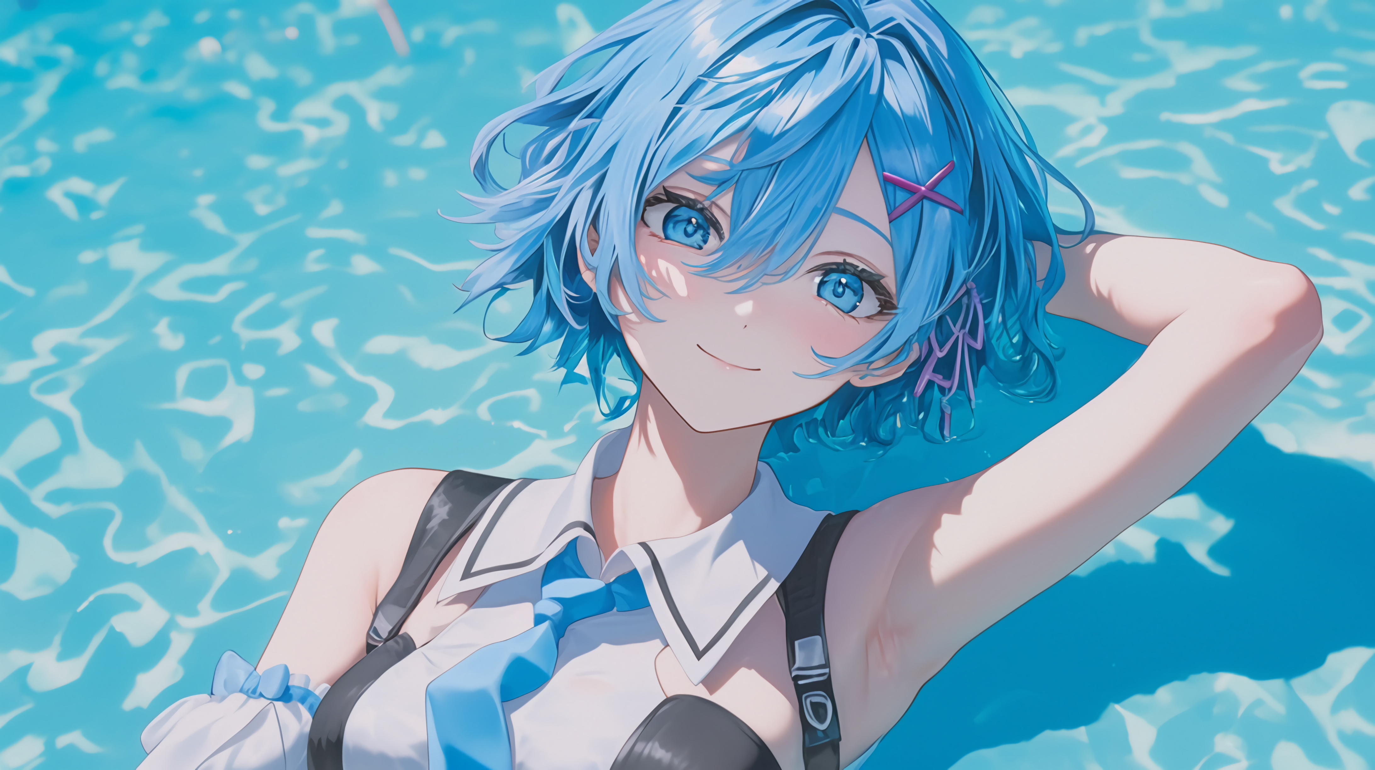 蓝发少女