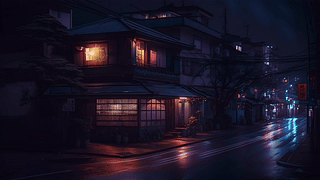 | 雨夜街道 - 日本 | [HD]