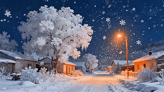 雪夜村庄