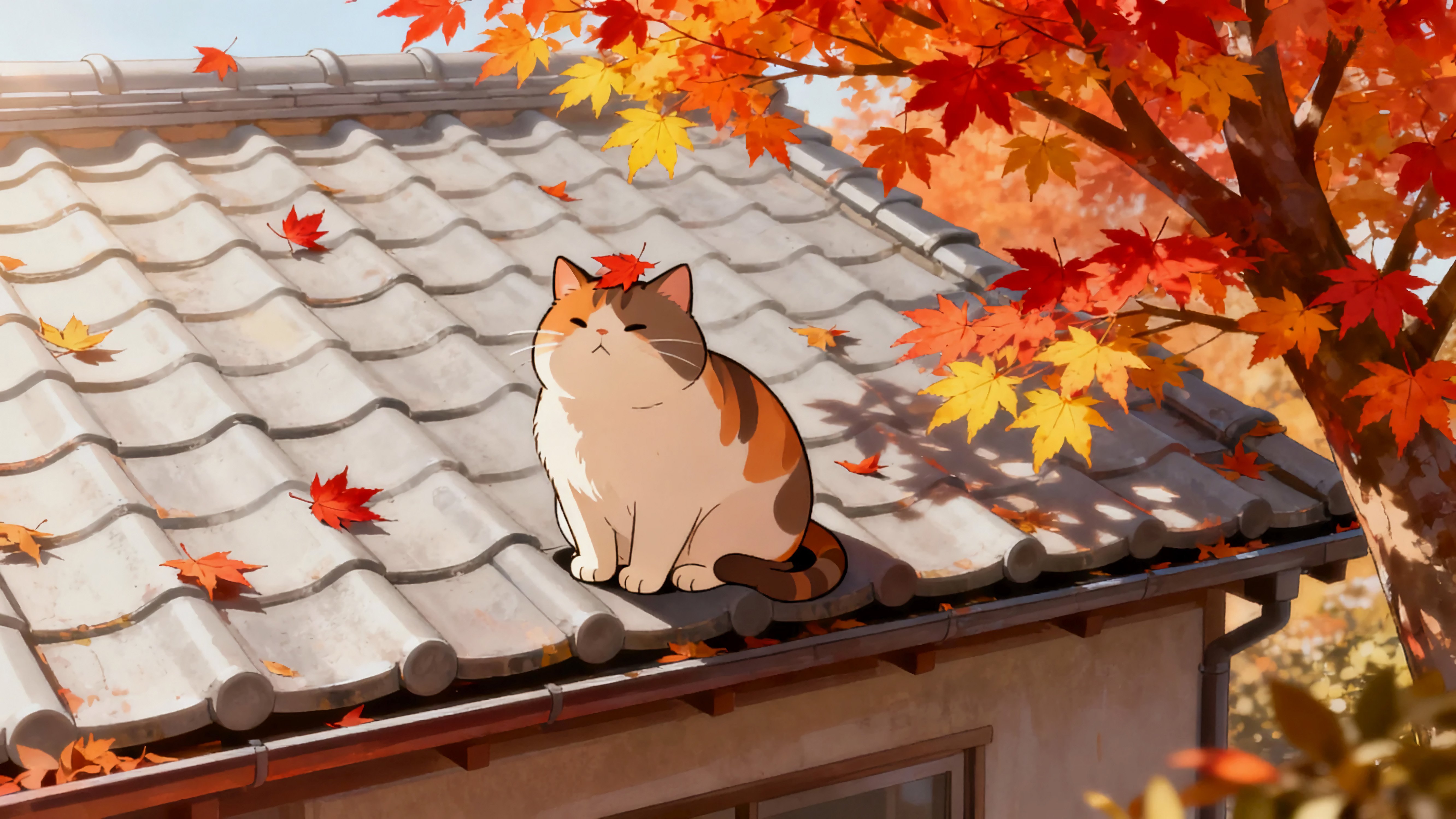 屋顶上的猫咪