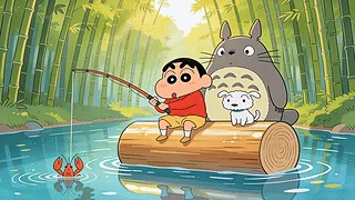可爱钓龙虾小新