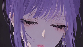 清纯紫发少女