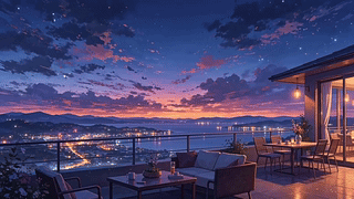 星落临海
