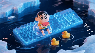 可爱小新清凉键盘小新