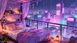 雨夜霓虹房间
