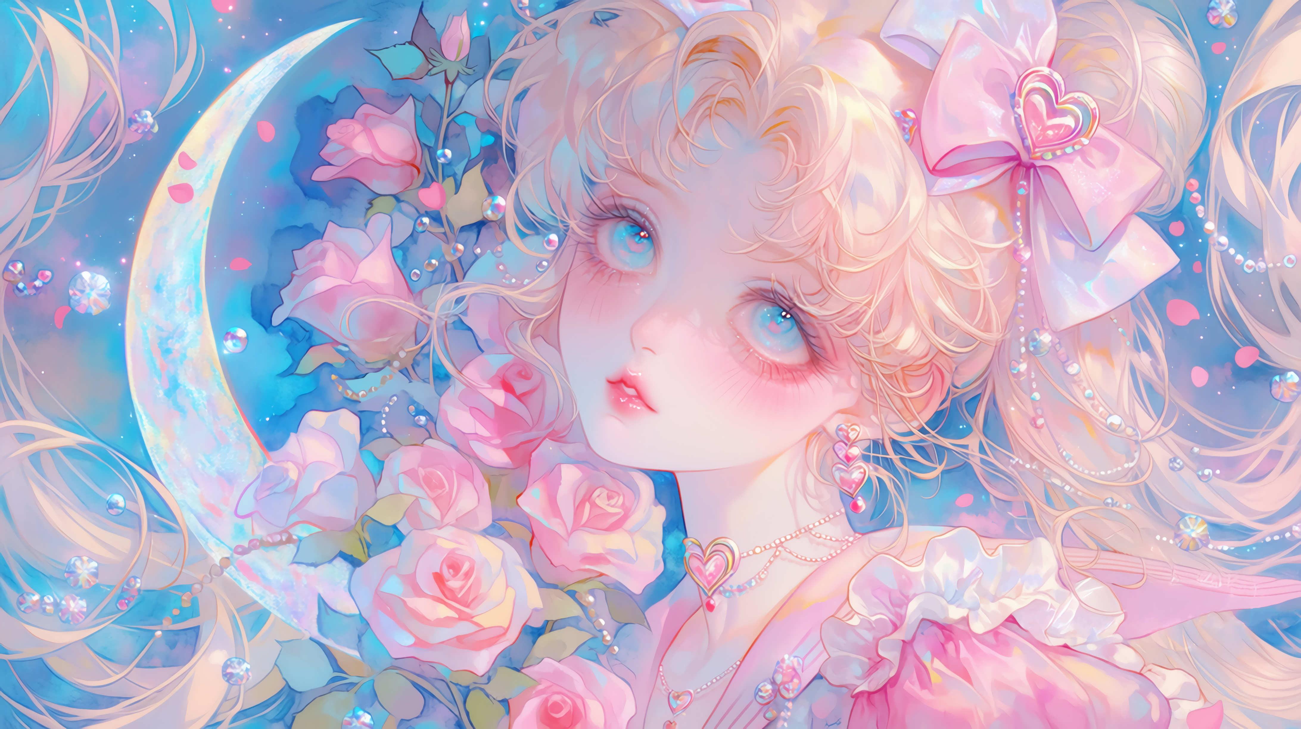 唯美少女插画