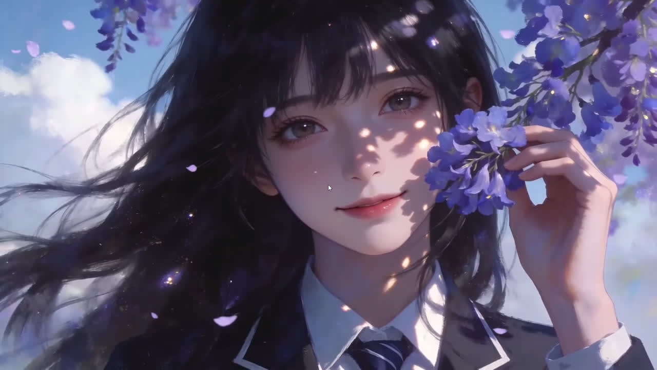 蓝楹花下