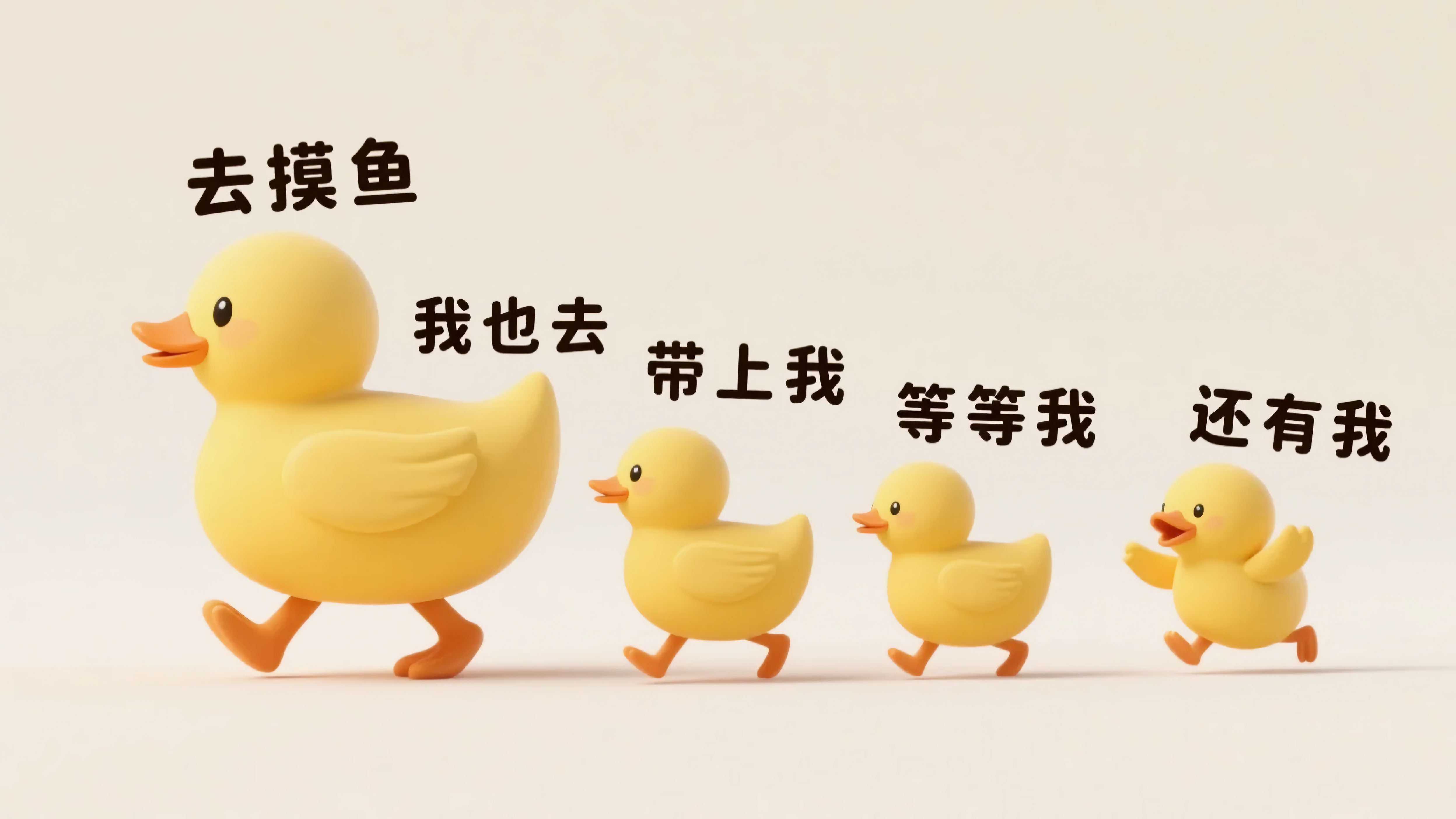 组团摸鱼小黄鸭