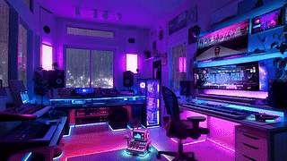 霓虹电脑科技房间