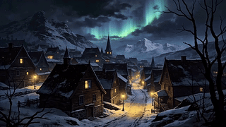 雪夜景