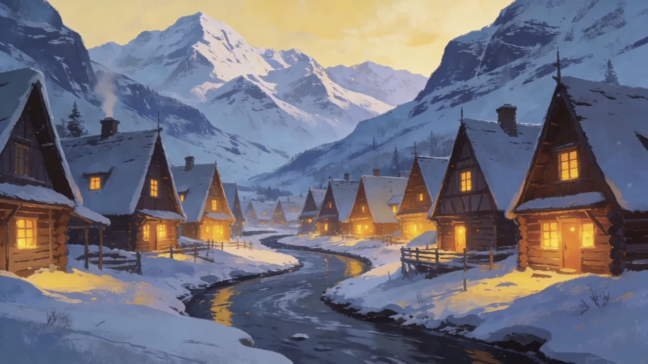 雪中的小屋