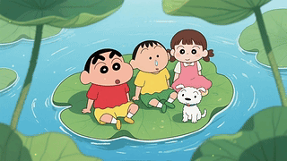 可爱夏日荷塘小新伙伴
