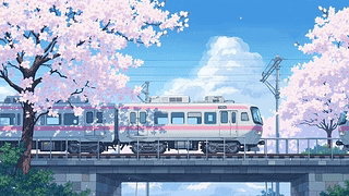 浪漫樱花列车