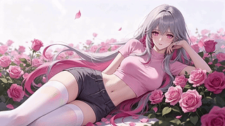 粉衣少女