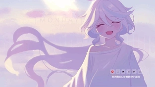 【网易云音乐组件】原神-芙宁娜-粉云芙芙 动态壁纸 | 作者：梅花猫