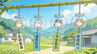 小清新护眼祝福风铃