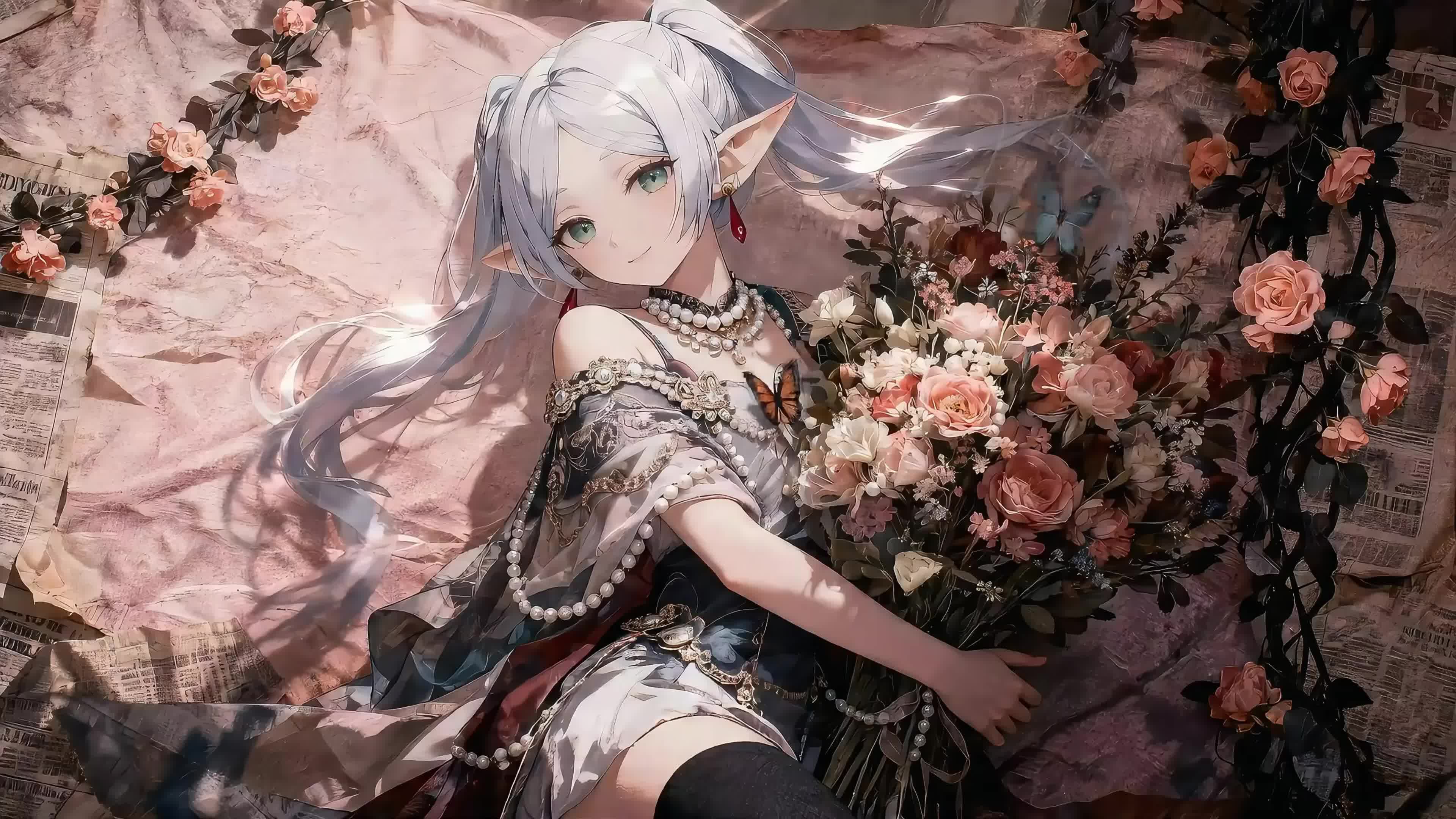 手捧花拍摄-芙莉莲