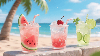 清凉夏日果汁