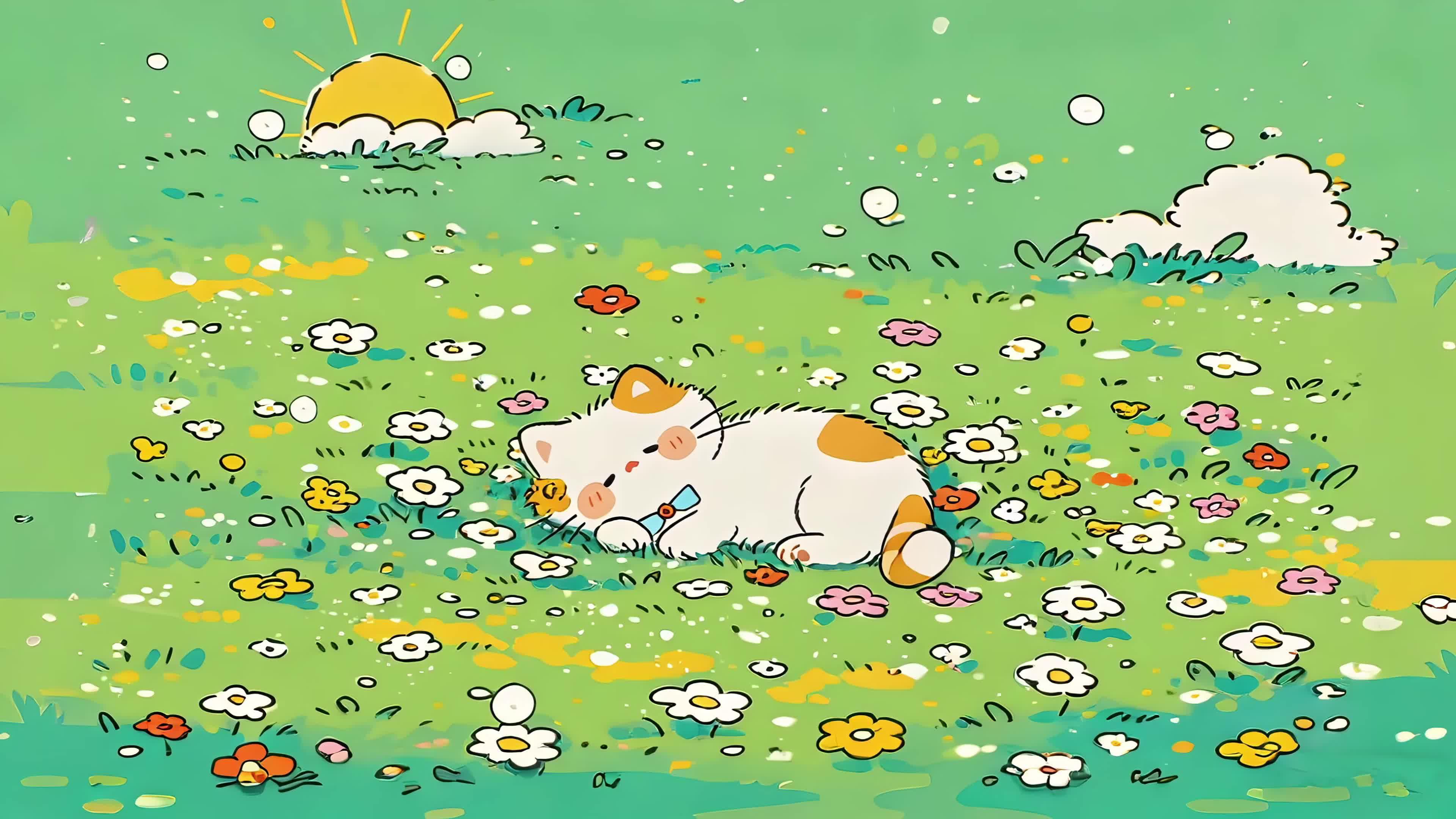草地上的猫咪