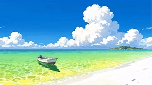 明媚蓝调|海_风景 动态壁纸 | 作者：ALU