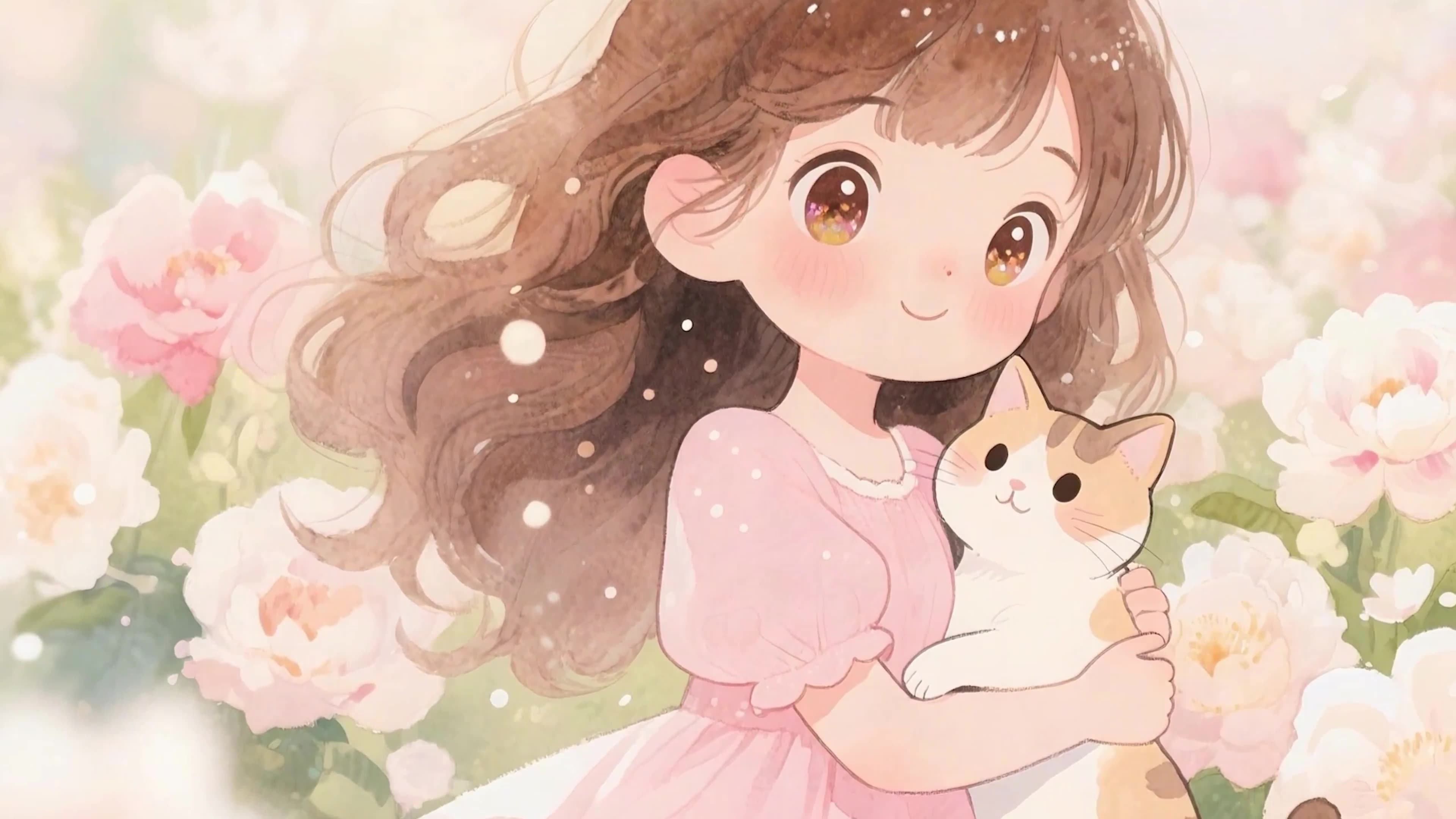 女孩与猫咪