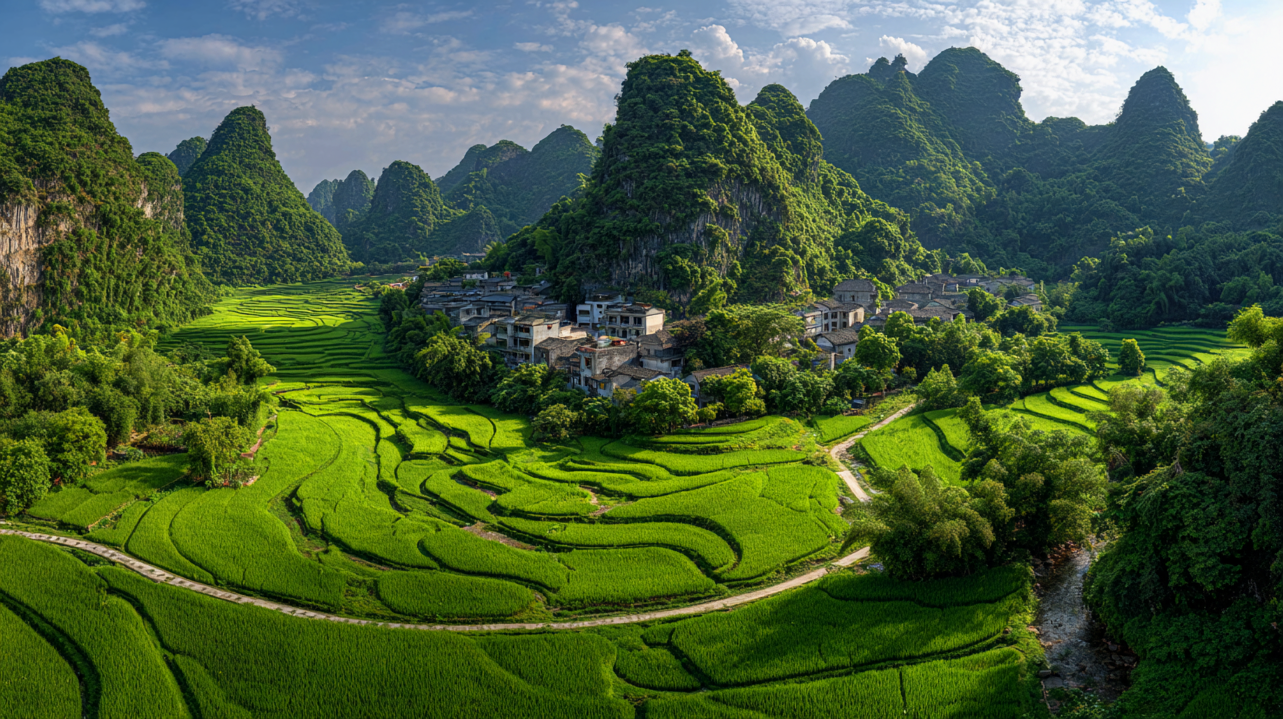 山川梯田美丽风景