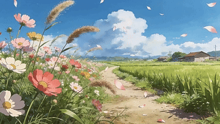白云花草树木