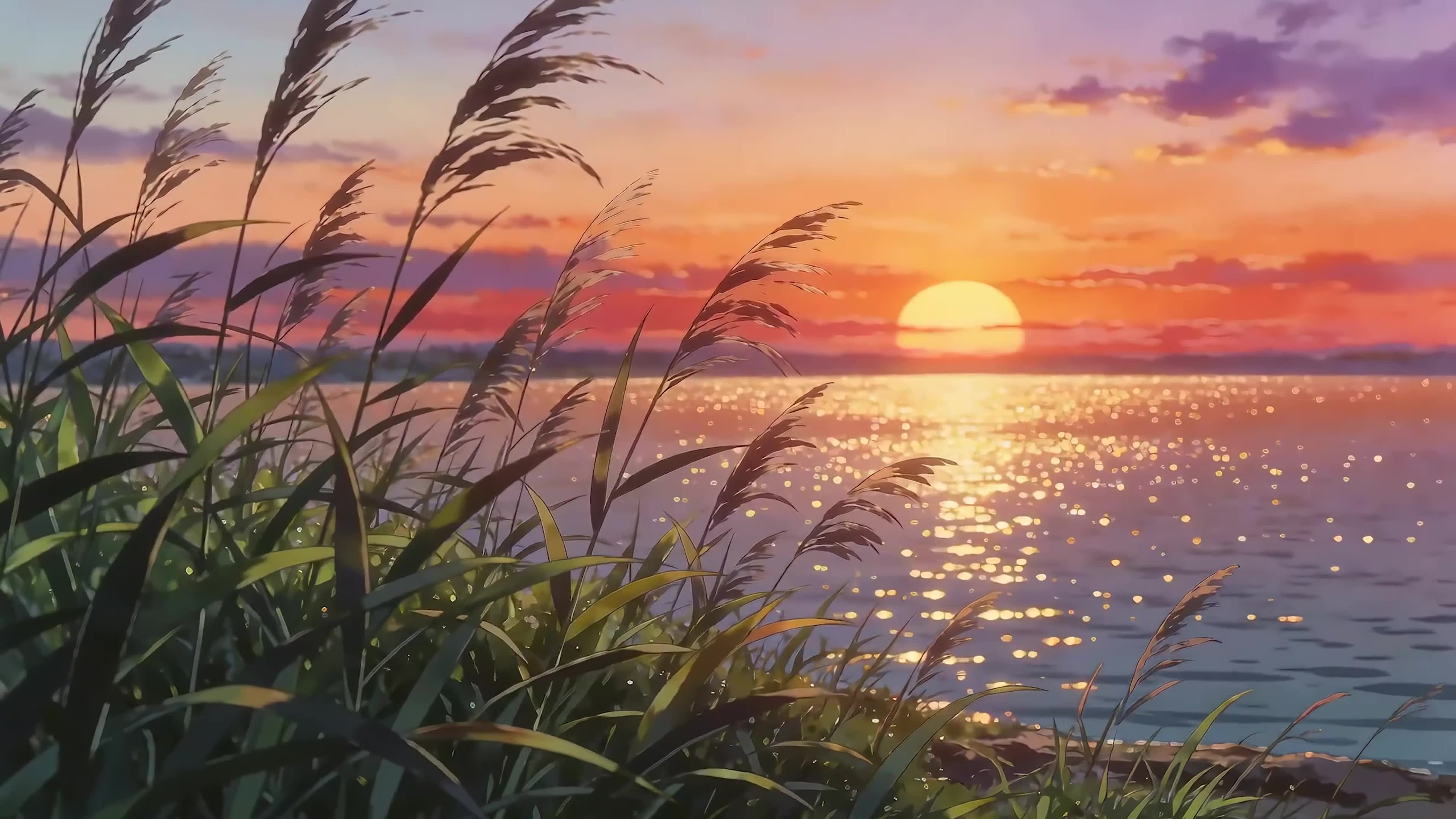 夕阳海景