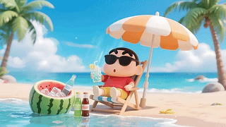 夏日海滩蜡笔小新