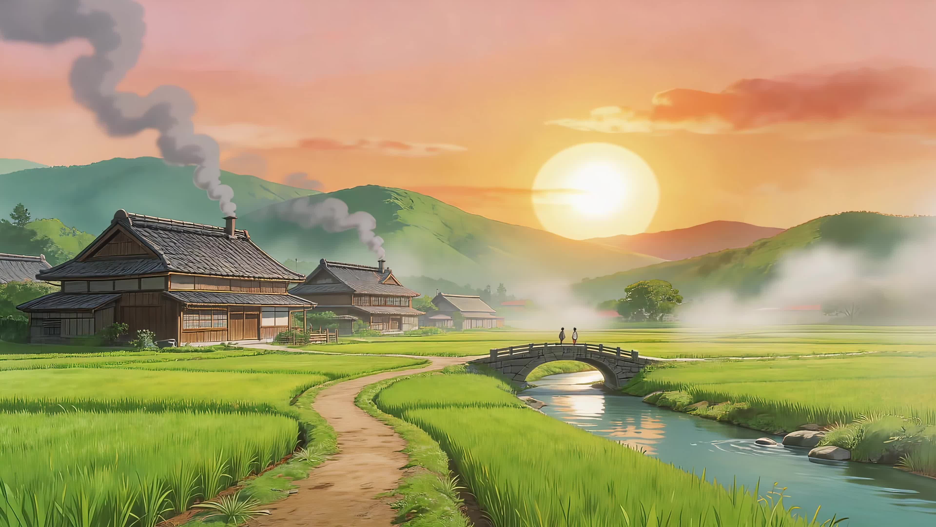 夕阳下的风景