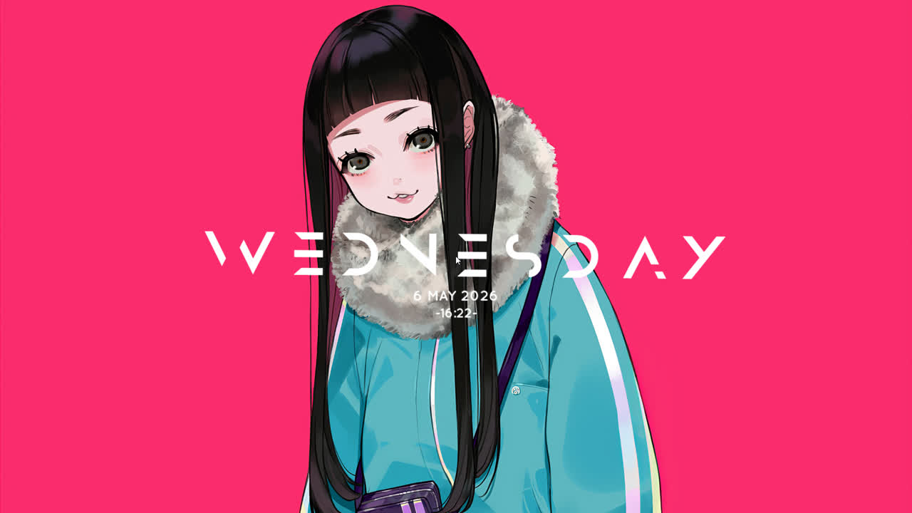 动漫女孩冬季极简4K