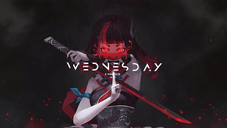 动漫女孩 红眼 战士 武士刀 4K
