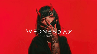 动漫女孩-恶魔角-纹身