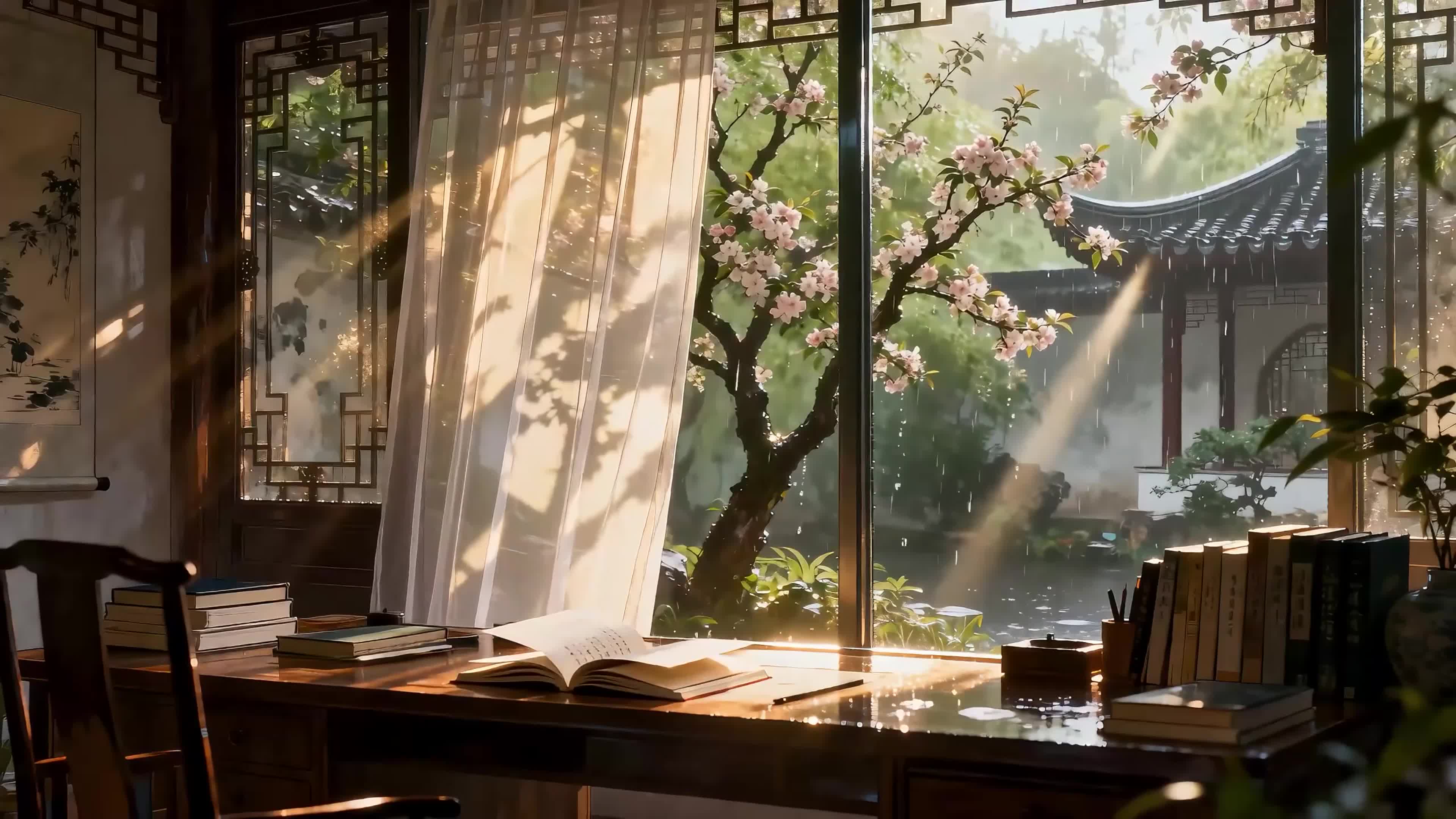 古风雨天