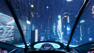 科幻雨天飞船